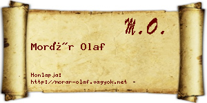 Morár Olaf névjegykártya